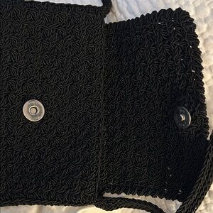 GAP Black Textured Crossbody Bag